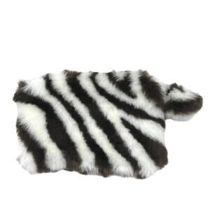 NWT Pottery Barn teen Fur Pouch small zebra